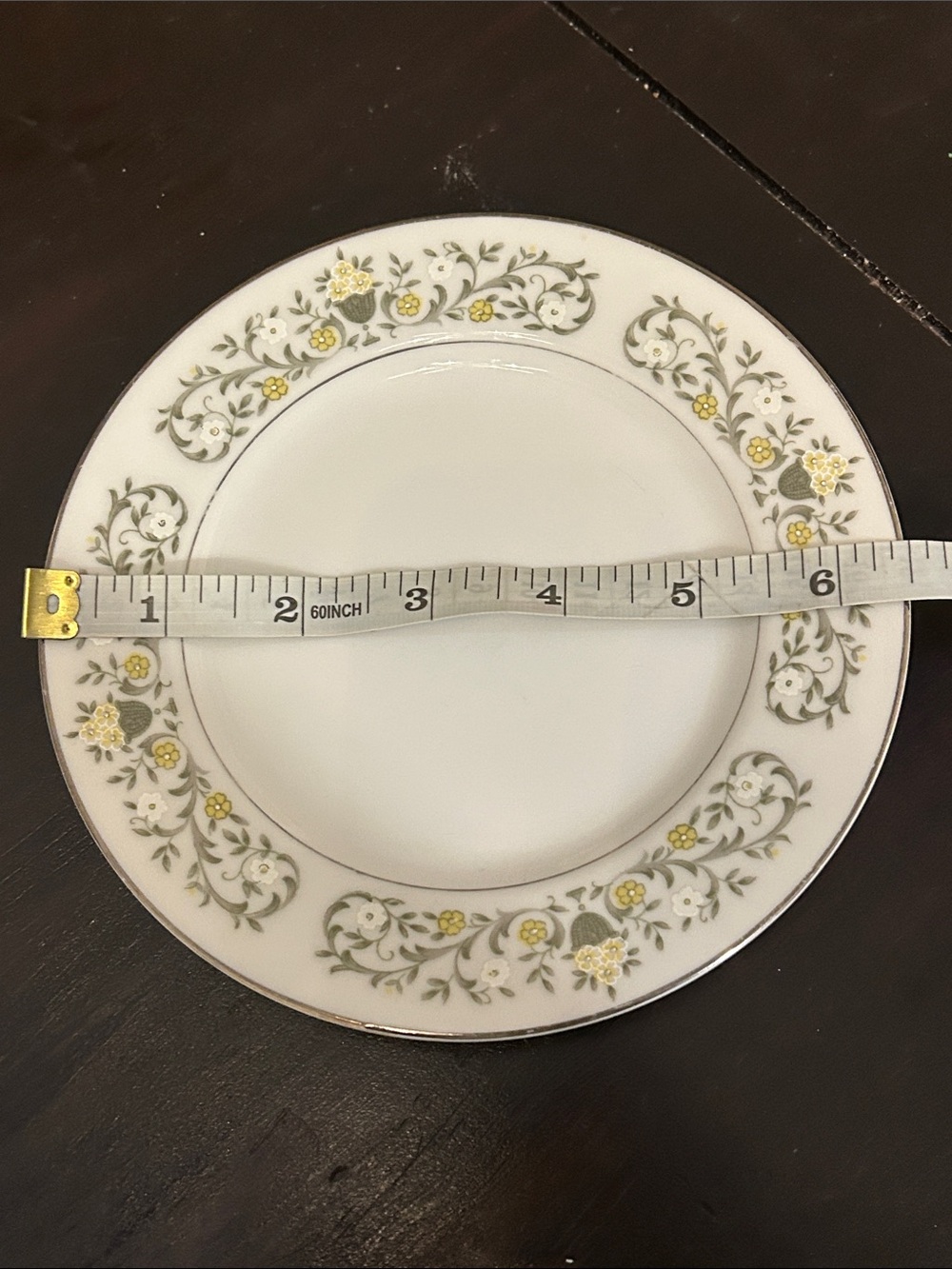 Sterling Classic Bread & Butter Plates with Yellow Floral Border - 5 Pack - Picture 3 of 4